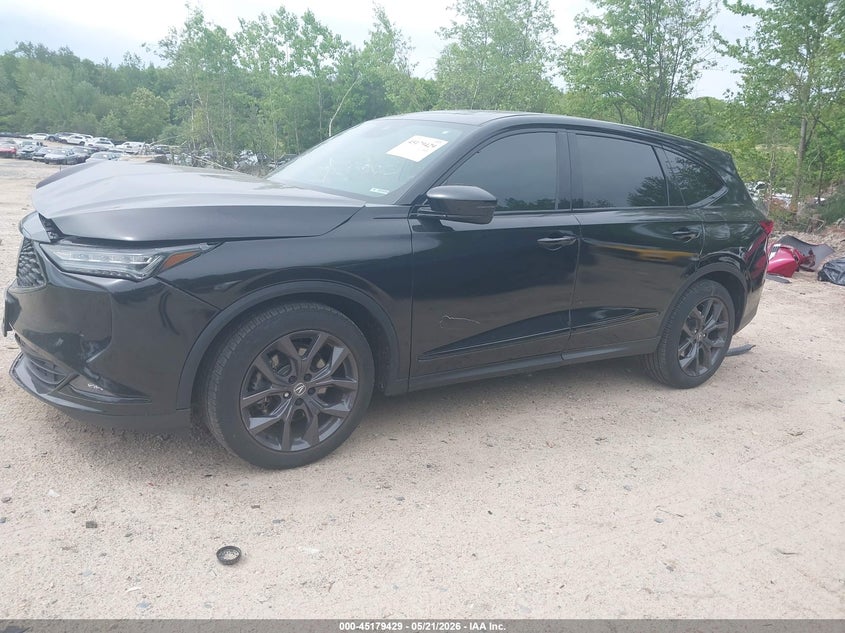 2022 Acura Mdx VIN 5J8YE1H06NL024681 IAAI salvage auction — RIGHT FRONT, Salvage (Massachusetts), sold $9,100 on 2026-08-21 (photo 2)