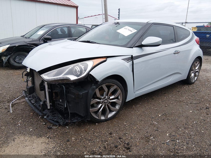 2015 Hyundai Veloster VIN KMHTC6AD8FU218290 IAAI salvage auction — FRONT END, Clear (Indiana), sold $1,550 on 2026-07-08 (photo 2)