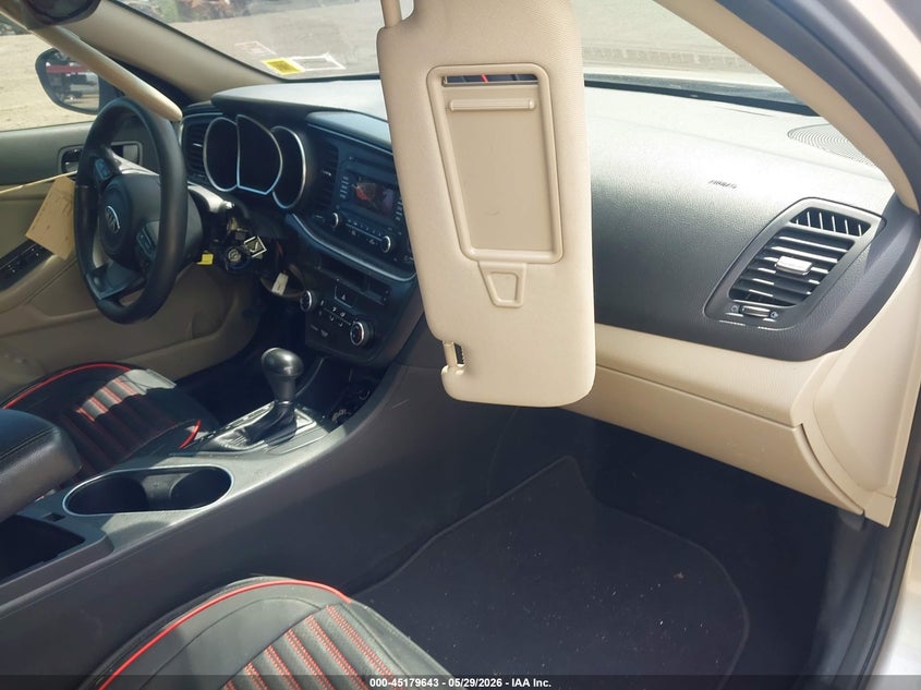 2015 Kia Optima VIN 5XXGM4A70FG384777 IAAI salvage auction — FRONT END, Salvage Title, sold $500 on 2026-07-07 (photo 5)