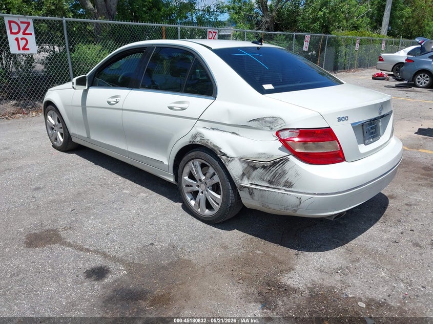 2011 Mercedes-benz C class VIN WDDGF5EB7BA473577 IAAI salvage auction — LEFT REAR, Rebuildable (Florida), sold $325 on 2026-07-20 (photo 3)