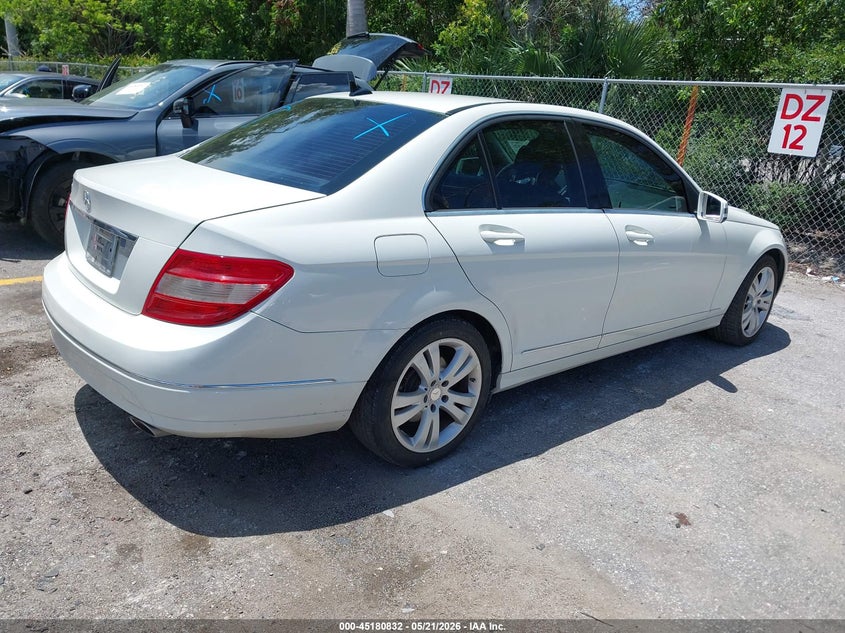 2011 Mercedes-benz C class VIN WDDGF5EB7BA473577 IAAI salvage auction — LEFT REAR, Rebuildable (Florida), sold $325 on 2026-07-20 (photo 4)