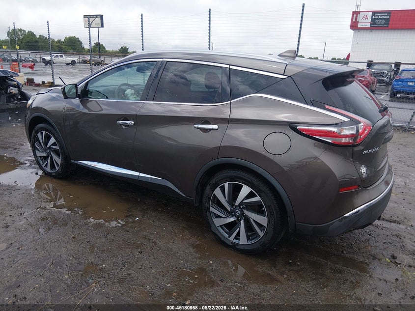 2017 Nissan Murano VIN 5N1AZ2MG9HN197600 IAAI salvage auction — FRONT END, Salvage (Arkansas), sold $1,800 on 2026-07-18 (photo 3)