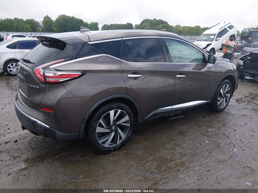 2017 Nissan Murano VIN 5N1AZ2MG9HN197600 IAAI salvage auction — FRONT END, Salvage (Arkansas), sold $1,800 on 2026-07-18 (photo 4)