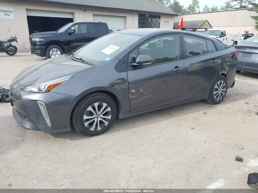 2019 Toyota Prius VIN JTDL9RFU9K3009346 IAAI salvage auction — RIGHT SIDE, Salvage (New Hampshire), sold $4,150 on 2026-07-12 (photo 2)