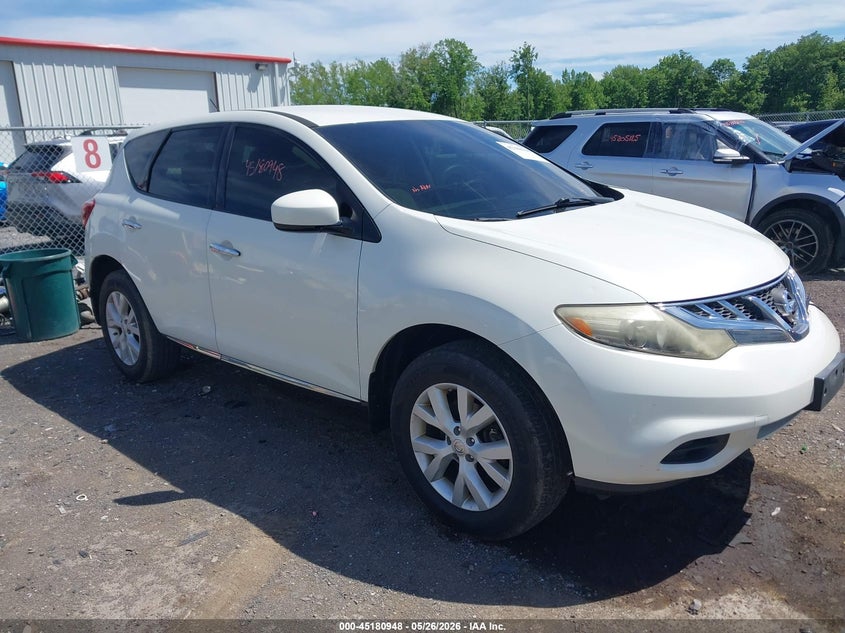 2012 Nissan Murano VIN JN8AZ1MW3CW233732 IAAI salvage auction — LEFT FRONT, Mv-907A (New York), sold $425 on 2026-07-28 (photo 1)