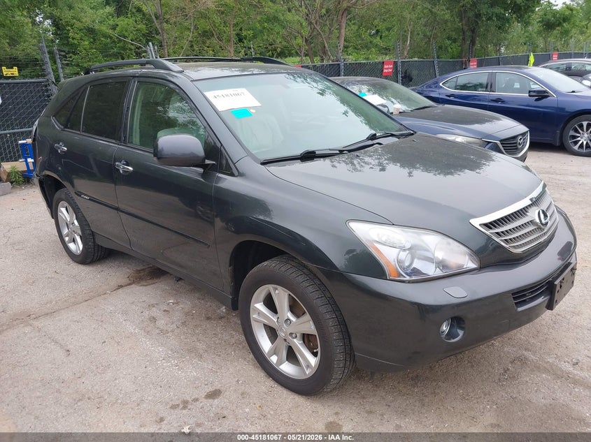 2008 Lexus Rx 400h VIN JTJHW31U582867332 IAAI salvage auction — REAR END, Salvage (Kansas), sold $1,575 on 2026-07-08 (photo 1)