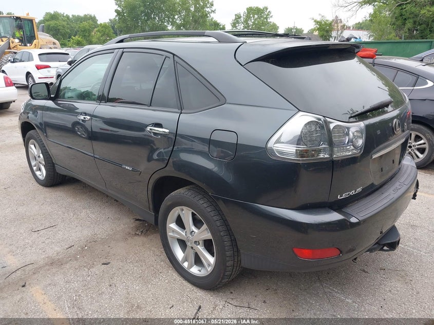 2008 Lexus Rx 400h VIN JTJHW31U582867332 IAAI salvage auction — REAR END, Salvage (Kansas), sold $1,575 on 2026-07-08 (photo 3)