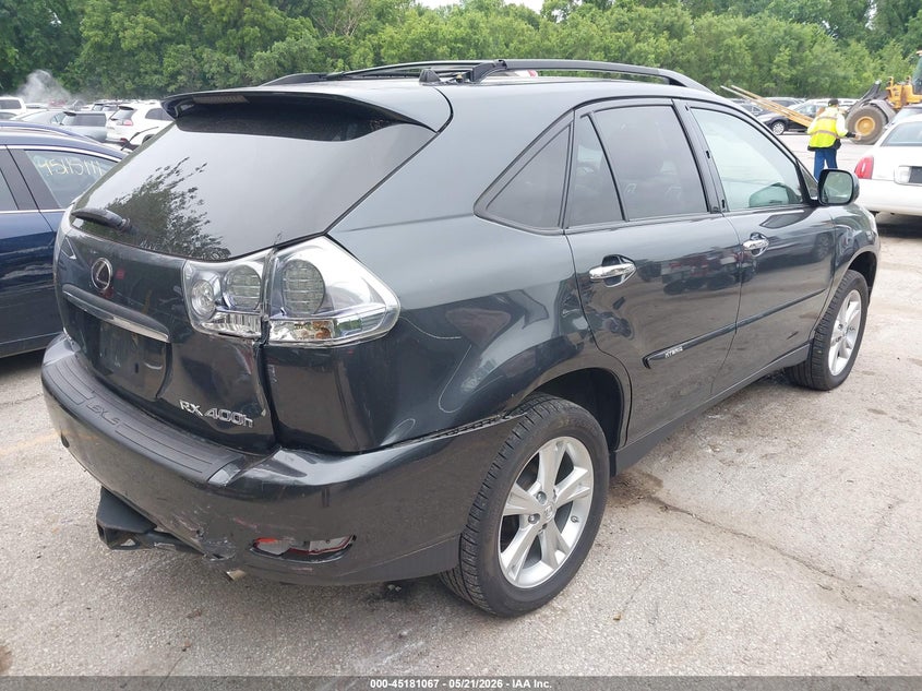 2008 Lexus Rx 400h VIN JTJHW31U582867332 IAAI salvage auction — REAR END, Salvage (Kansas), sold $1,575 on 2026-07-08 (photo 4)