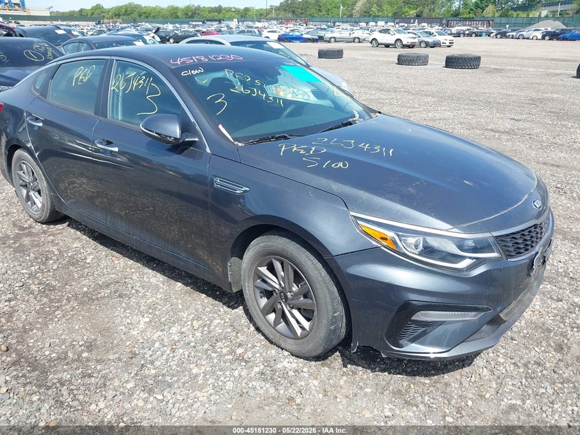2020 Kia Optima VIN 5XXGT4L35LG426854 IAAI salvage auction — FRONT & REAR, Bill Of Sale (New York), sold $300 on 2026-07-21 (photo 1)
