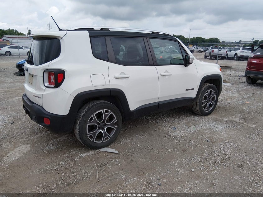 2015 Jeep Renegade VIN ZACCJBDT0FPB60489 IAAI salvage auction — HAIL, Clear (Missouri), sold $3,500 on 2026-08-05 (photo 4)