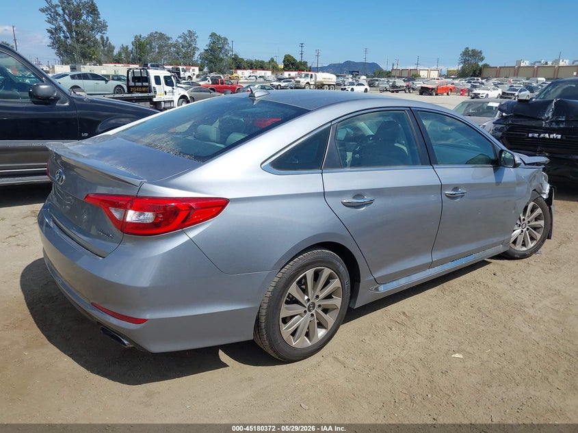 2017 Hyundai Sonata VIN 5NPE34AF0HH444467 IAAI salvage auction — RIGHT FRONT, Salvage Title, sold $2,800 on 2026-07-22 (photo 4)