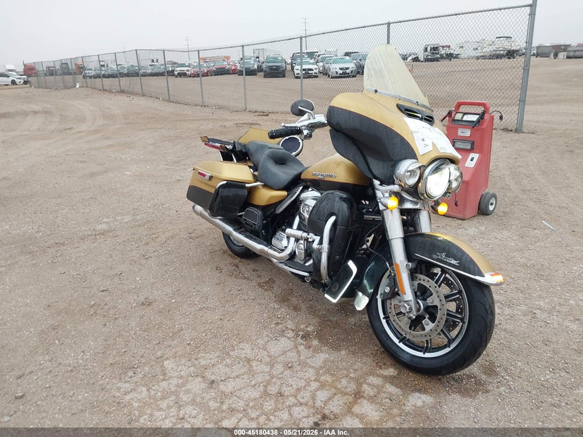 2017 Harley-davidson Electra glide VIN 1HD1KED11HB625276 IAAI salvage auction — LEFT SIDE, Original (Texas), sold $1,900 on 2026-07-29 (photo 1)