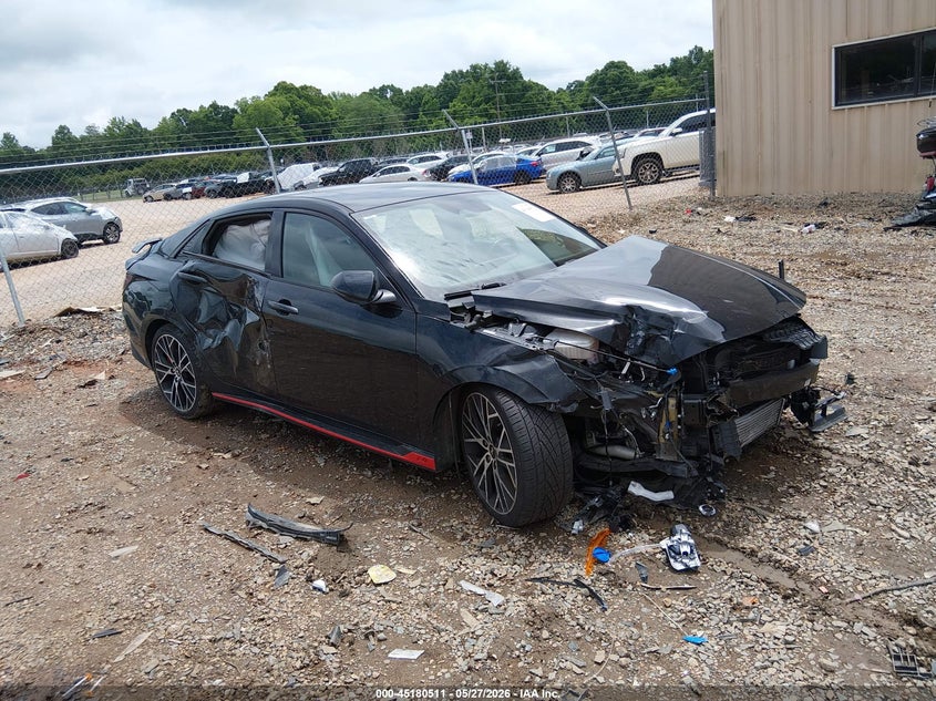 2022 Hyundai Elantra n VIN KMHLW4AK7NU005825 IAAI salvage auction — FRONT END, Salvage (North Carolina), sold $3,150 on 2026-07-27 (photo 1)
