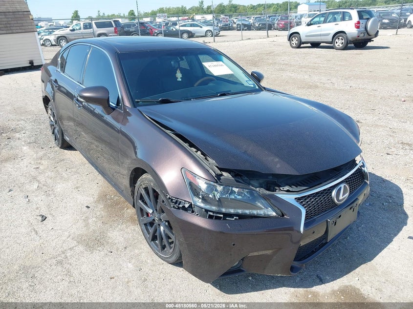 2013 Lexus Gs VIN JTHBS1BL5D5001720 IAAI salvage auction — LEFT FRONT, Salvage (Illinois), sold $2,400 on 2026-07-15 (photo 1)