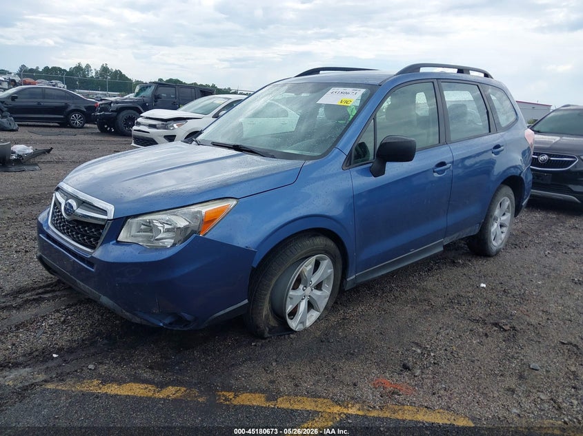 2016 Subaru Forester VIN JF2SJABC7GH452981 IAAI salvage auction — FRONT & REAR, Salvage (South Carolina), sold $900 on 2026-07-15 (photo 2)