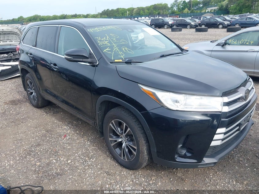 2018 Toyota Highlander VIN 5TDBZRFH7JS822390 IAAI salvage auction — FRONT & REAR, Salvage (New Jersey), sold $5,500 on 2026-07-28 (photo 1)