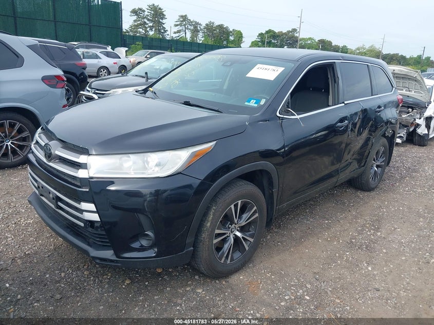 2018 Toyota Highlander VIN 5TDBZRFH7JS822390 IAAI salvage auction — FRONT & REAR, Salvage (New Jersey), sold $5,500 on 2026-07-28 (photo 2)