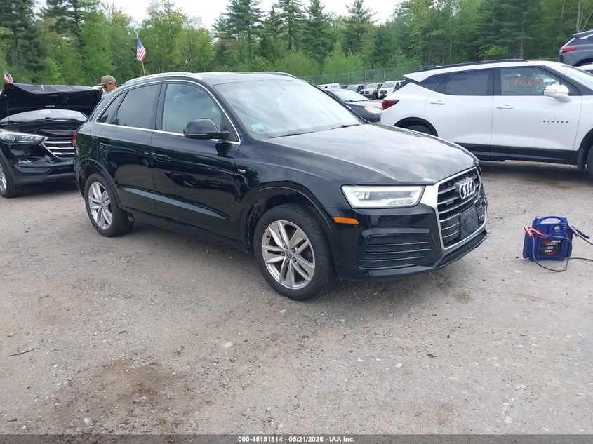 2018 Audi Q3 VIN WA1JCCFSXJR003193 IAAI salvage auction — FRONT END, Salvage (Massachusetts), sold $4,550 on 2026-07-10 (photo 1)