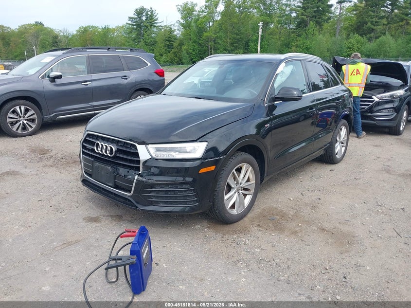 2018 Audi Q3 VIN WA1JCCFSXJR003193 IAAI salvage auction — FRONT END, Salvage (Massachusetts), sold $4,550 on 2026-07-10 (photo 2)