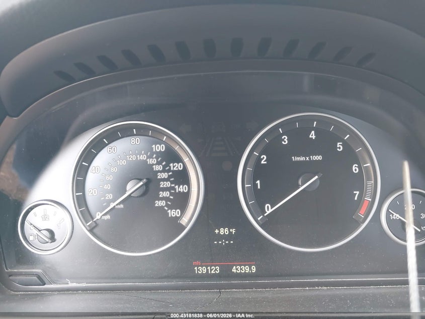 2013 BMW 5er VIN WBAFR7C53DC820882 IAAI salvage auction — NORMAL WEAR, Salvage Title, sold $825 on 2026-07-22 (photo 7)