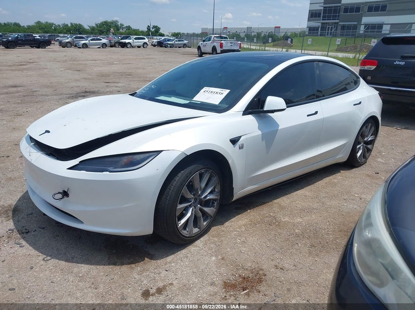 2025 Tesla Model 3 VIN 5YJ3E1EB1SF960060 IAAI salvage auction — FRONT END, Original (Texas), sold $6,600 on 2026-07-23 (photo 2)
