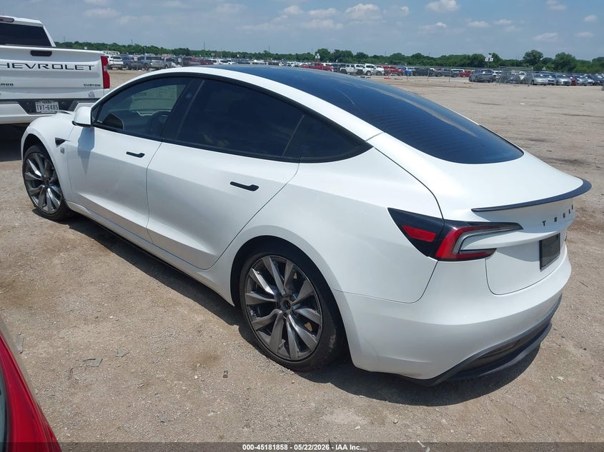 2025 Tesla Model 3 VIN 5YJ3E1EB1SF960060 IAAI salvage auction — FRONT END, Original (Texas), sold $6,600 on 2026-07-23 (photo 3)