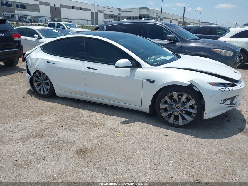 2025 Tesla Model 3 VIN 5YJ3E1EB1SF960060 IAAI salvage auction — FRONT END, Original (Texas), sold $6,600 on 2026-07-23 (photo 6)