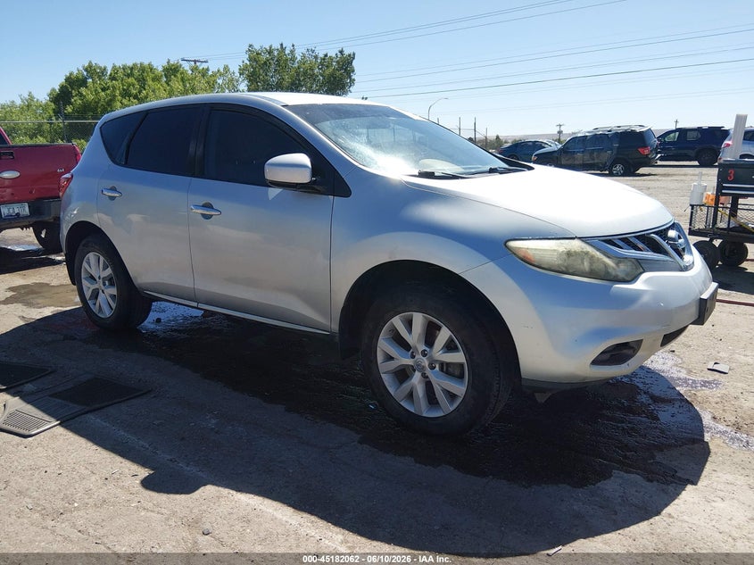2012 Nissan Murano VIN JN8AZ1MW5CW208931 IAAI salvage auction — LEFT SIDE, Nrc Lienholder Repossession Paperwork (New Mexico), sold $350 on 2026-08-01 (photo 1)