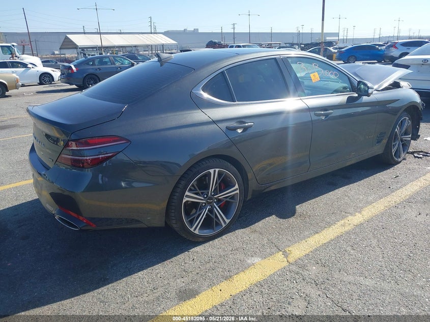 2025 Genesis G70 VIN KMTG54SE5SU156998 IAAI salvage auction — FRONT END, Salvage (California), sold $3,775 on 2026-07-21 (photo 4)