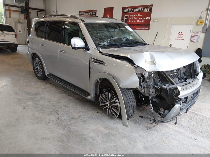 2022 Nissan Armada VIN JN8AY2BC4N9162673 IAAI salvage auction — FRONT END, Salvage (Louisiana), sold $25 on 2026-07-29 (photo 1)