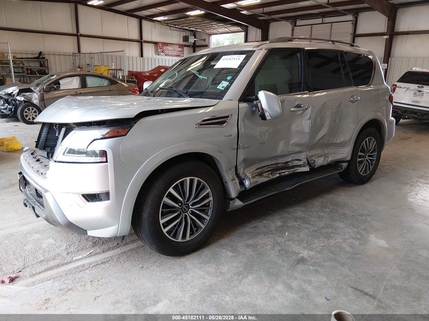 2022 Nissan Armada VIN JN8AY2BC4N9162673 IAAI salvage auction — FRONT END, Salvage (Louisiana), sold $25 on 2026-07-29 (photo 2)