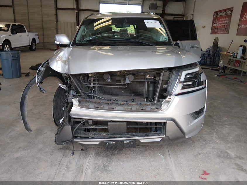 2022 Nissan Armada VIN JN8AY2BC4N9162673 IAAI salvage auction — FRONT END, Salvage (Louisiana), sold $25 on 2026-07-29 (photo 6)