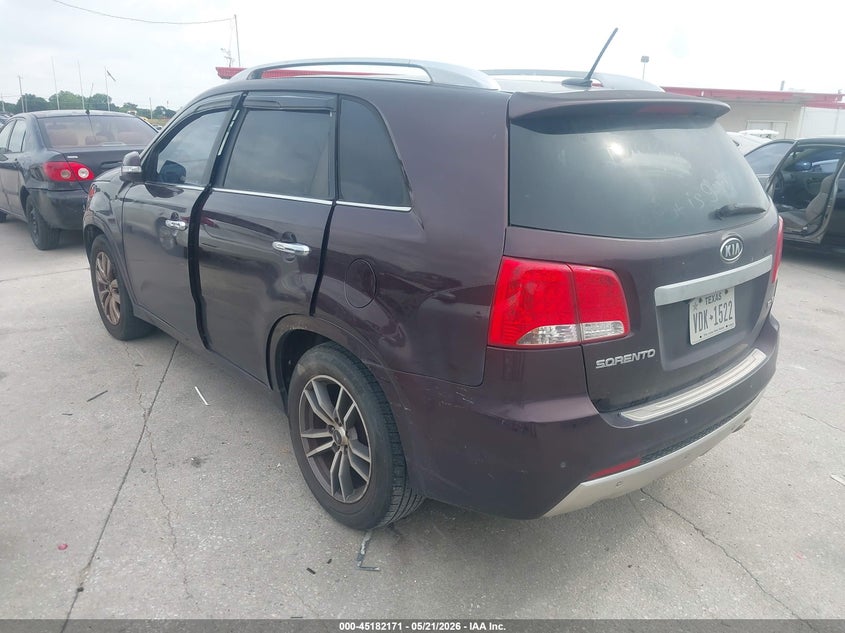 2012 Kia Sorento VIN 5XYKW4A24CG261774 IAAI salvage auction — NORMAL WEAR, Original (Texas), sold $1,325 on 2026-07-13 (photo 3)