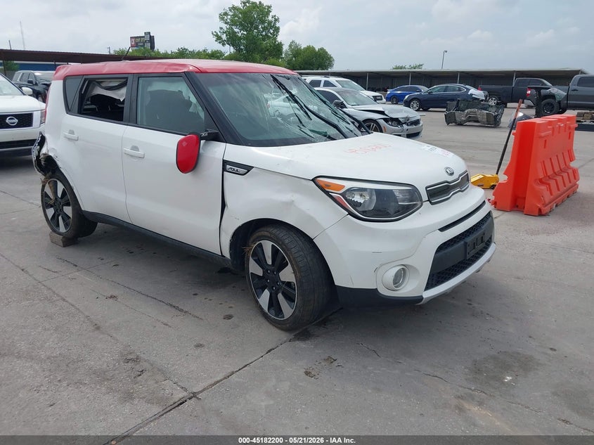 2018 Kia Soul VIN KNDJP3A55J7599742 IAAI salvage auction — ROLLOVER, Salvage (Texas), sold $1,350 on 2026-07-29 (photo 1)