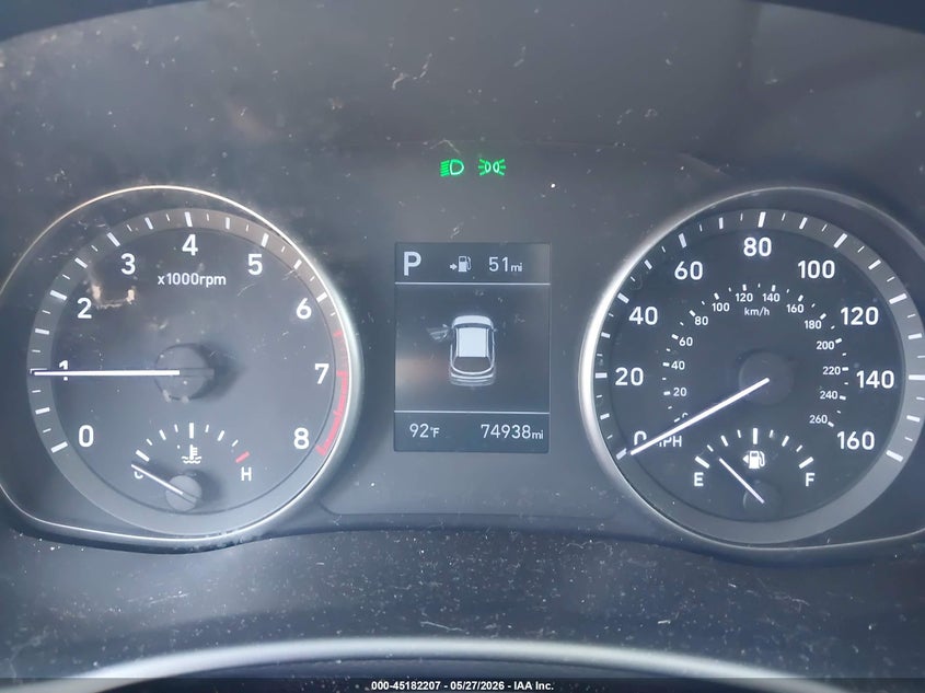 2019 Hyundai Elantra VIN KMHH35LE9KU094336 IAAI salvage auction — HAIL, Salvage Title, sold $2,600 on 2026-07-29 (photo 7)