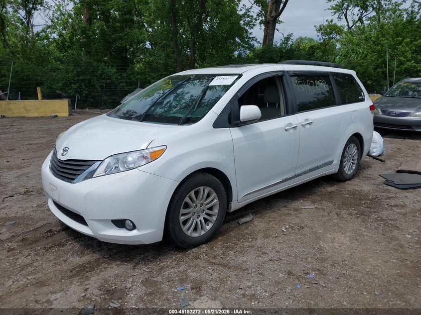 2013 Toyota Sienna VIN 5TDYK3DC7DS365992 IAAI salvage auction — WATER/FLOOD, Salvage (Indiana), sold $2,625 on 2026-07-08 (photo 2)