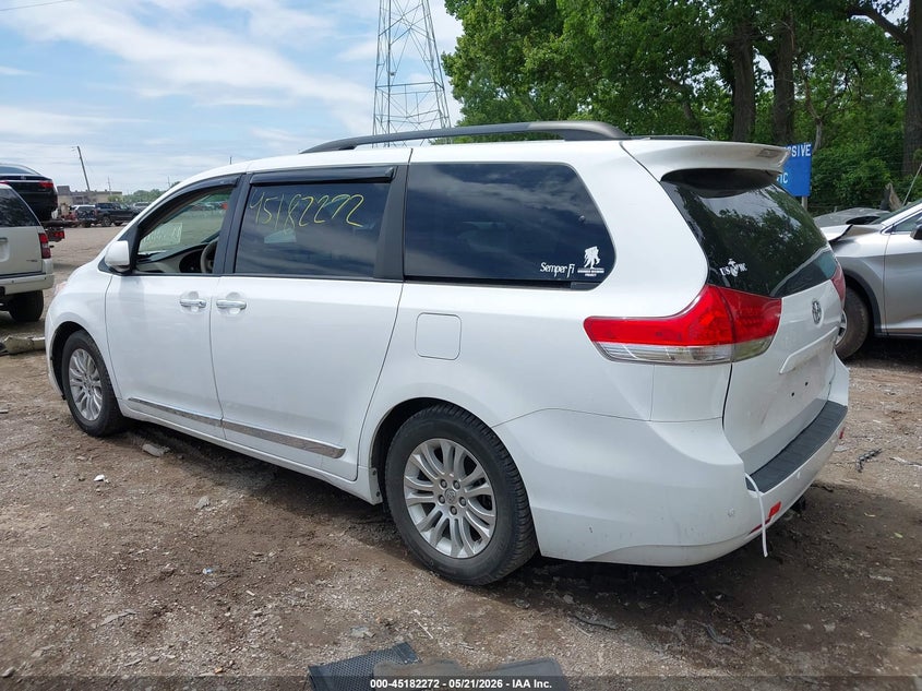 2013 Toyota Sienna VIN 5TDYK3DC7DS365992 IAAI salvage auction — WATER/FLOOD, Salvage (Indiana), sold $2,625 on 2026-07-08 (photo 3)