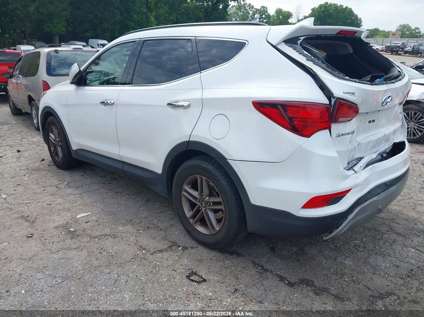 2017 Hyundai Santa fe VIN 5XYZU3LB1HG416882 IAAI salvage auction — REAR END, Salvage (Georgia), sold $25 on 2026-07-29 (photo 3)