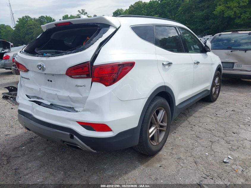 2017 Hyundai Santa fe VIN 5XYZU3LB1HG416882 IAAI salvage auction — REAR END, Salvage (Georgia), sold $25 on 2026-07-29 (photo 4)