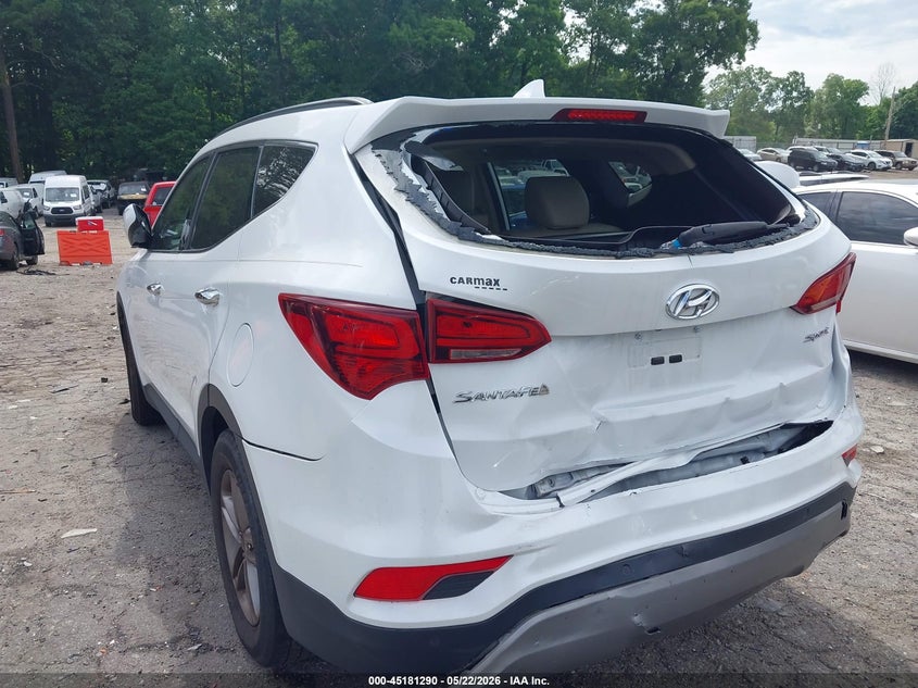2017 Hyundai Santa fe VIN 5XYZU3LB1HG416882 IAAI salvage auction — REAR END, Salvage (Georgia), sold $25 on 2026-07-29 (photo 6)