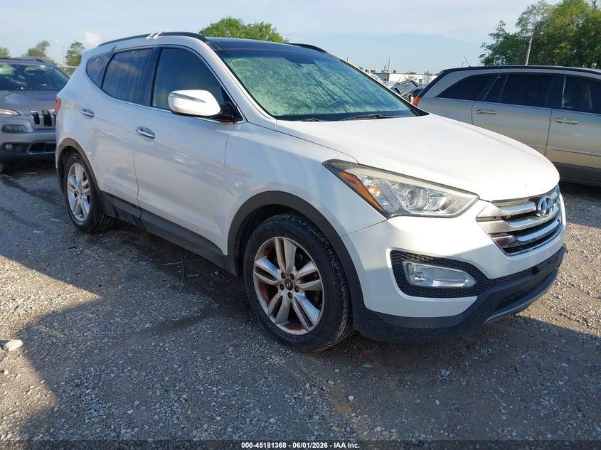 2014 Hyundai Santa fe VIN 5XYZW3LA4EG165904 IAAI salvage auction — HAIL, Salvage Title, sold $1,625 on 2026-08-03 (photo 1)
