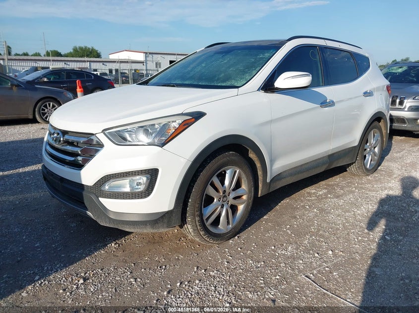 2014 Hyundai Santa fe VIN 5XYZW3LA4EG165904 IAAI salvage auction — HAIL, Salvage Title, sold $1,625 on 2026-08-03 (photo 2)
