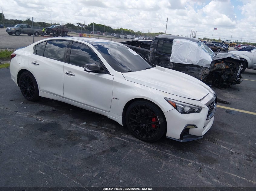 2018 Infiniti Q50 VIN JN1FV7AR4JM480039 IAAI salvage auction — THEFT, Rebuildable (Florida), sold $525 on 2026-07-30 (photo 1)