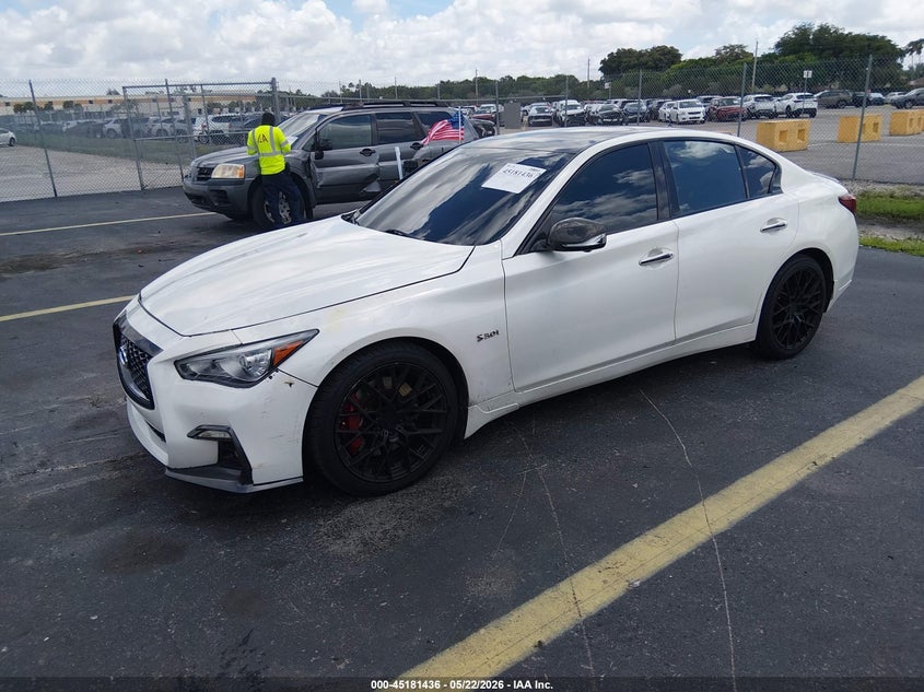 2018 Infiniti Q50 VIN JN1FV7AR4JM480039 IAAI salvage auction — THEFT, Rebuildable (Florida), sold $525 on 2026-07-30 (photo 2)