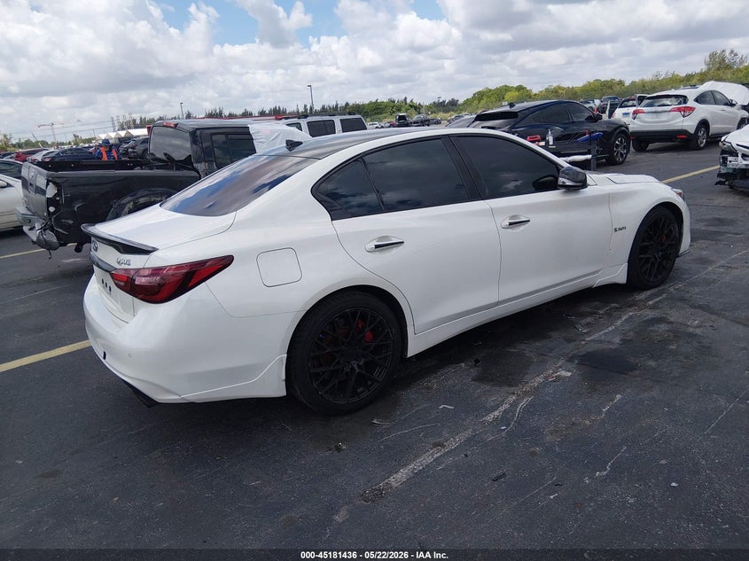 2018 Infiniti Q50 VIN JN1FV7AR4JM480039 IAAI salvage auction — THEFT, Rebuildable (Florida), sold $525 on 2026-07-30 (photo 4)