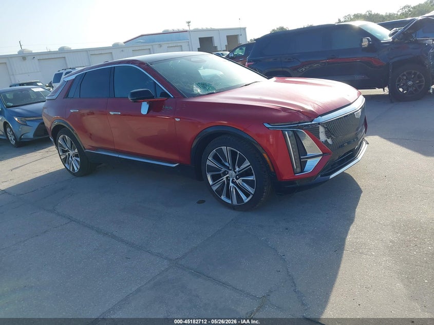 2024 Cadillac Lyriq VIN 1GYKPSRLXRZ137995 IAAI salvage auction — RIGHT FRONT, Rebuildable (Florida), sold $19,150 on 2026-07-16 (photo 1)