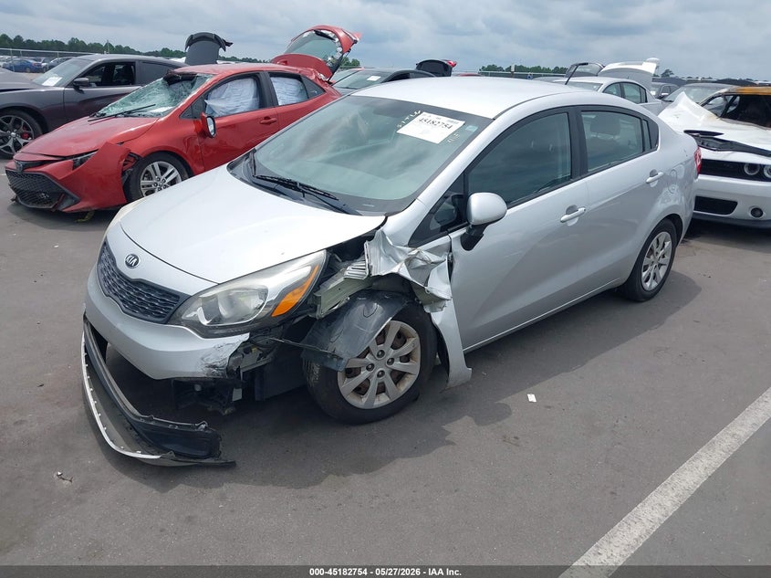 2014 Kia Rio VIN KNADM4A31E6400964 IAAI salvage auction — LEFT FRONT, Salvage (North Carolina), sold $400 on 2026-07-08 (photo 2)