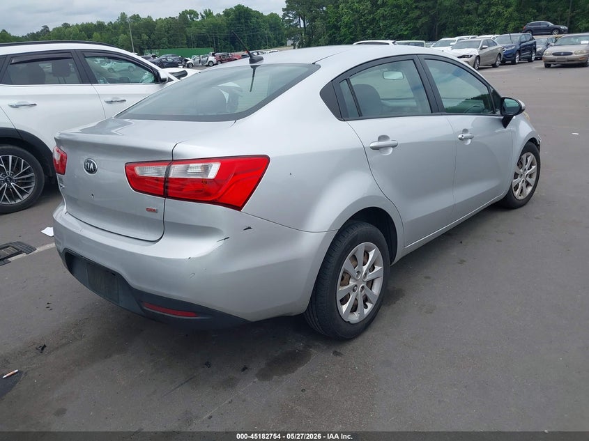 2014 Kia Rio VIN KNADM4A31E6400964 IAAI salvage auction — LEFT FRONT, Salvage (North Carolina), sold $400 on 2026-07-08 (photo 4)