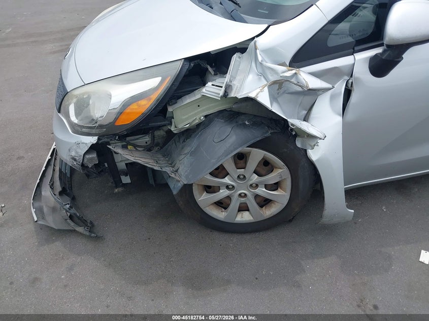 2014 Kia Rio VIN KNADM4A31E6400964 IAAI salvage auction — LEFT FRONT, Salvage (North Carolina), sold $400 on 2026-07-08 (photo 6)