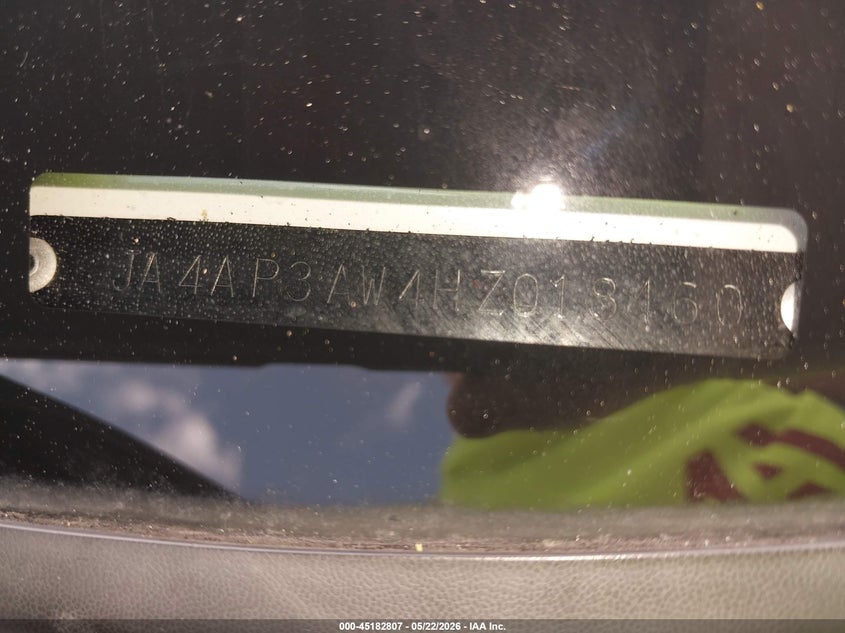 2017 Mitsubishi Outlander VIN JA4AP3AW4HZ018460 IAAI salvage auction — LEFT SIDE, Salvage (Louisiana), sold $1,125 on 2026-07-14 (photo 9)